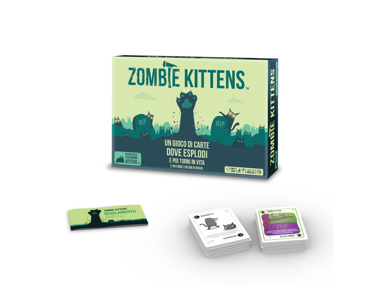 Asmodee zombie kittens gioco di carte