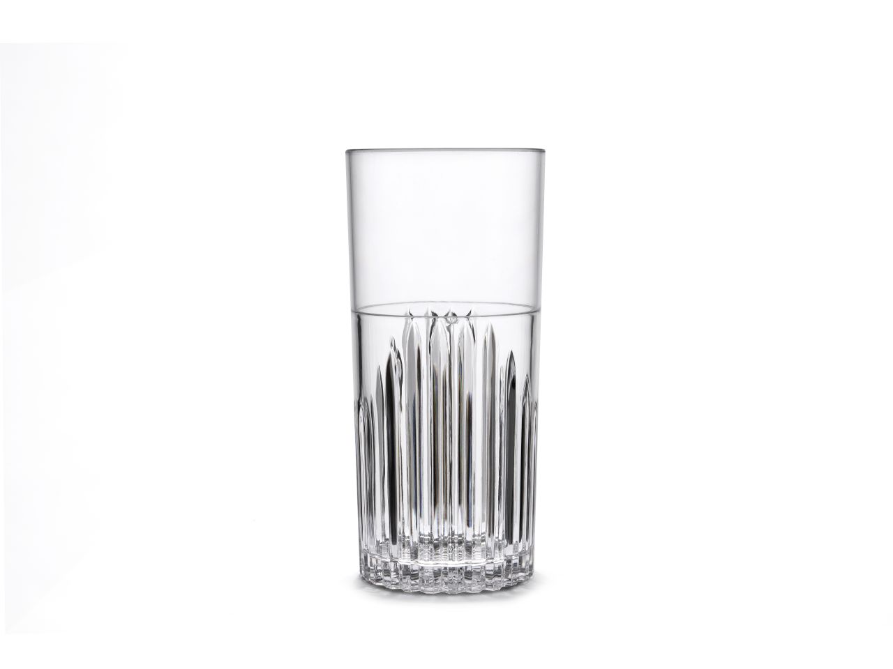 Waf bicchiere milano hi-ball da 42cl infrangibile in san trasparente , plastica  rigida, bpa-free , riutilizzabile da 42 cl
