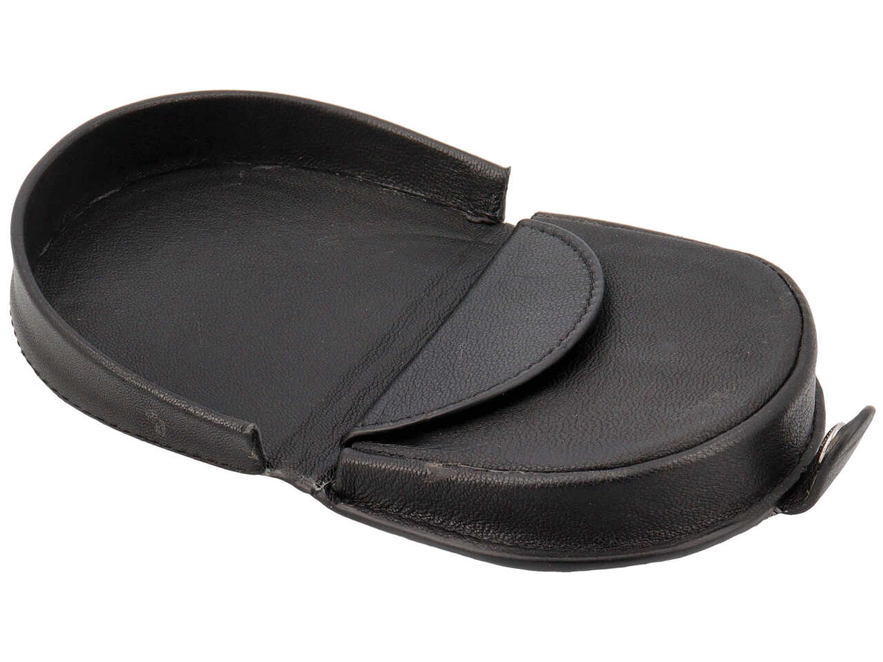 Portamonete uomo a tacco in pelle nero 7 5x9x2 cm Nazareno Gabrielli Agrusti.eu