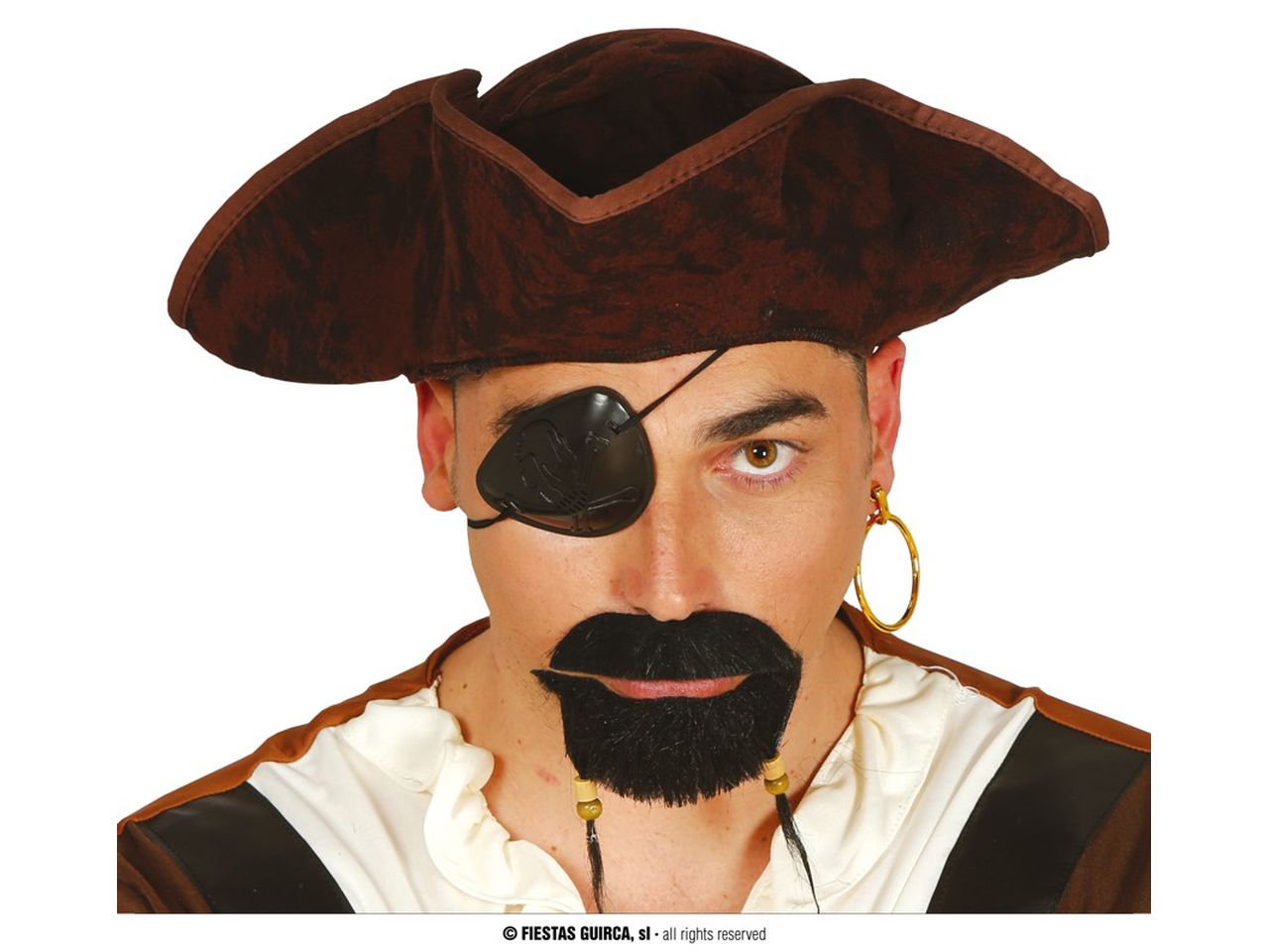 Benda per occhio e baffi da pirata
