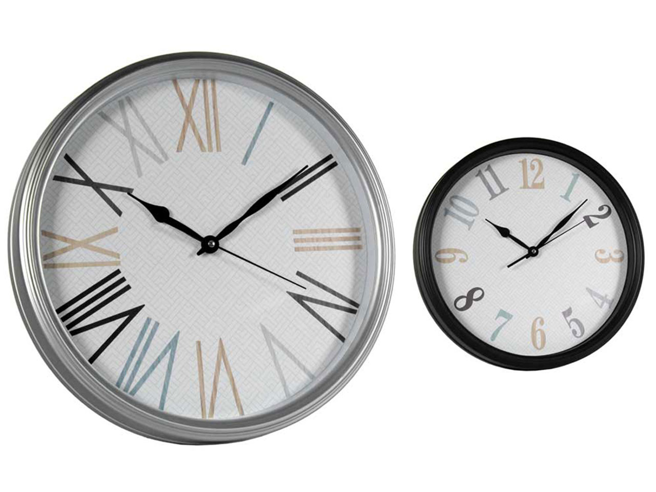 Orologio da parete con movimento silenzioso misura 41x41x5,1cm -  disponibile in 2 colori diversi