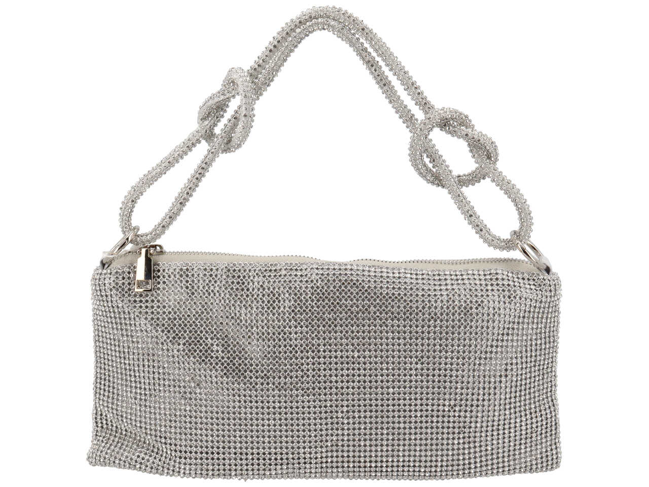 Pochette da sera in tessuto con zirconi e tracolla disponibili in vari colori Agrusti.eu