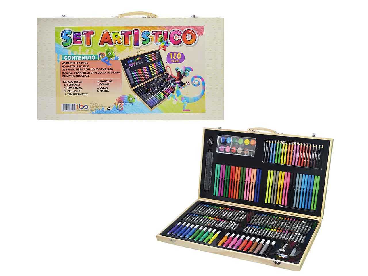 Set colori artistico da 37 pezzi in valigetta