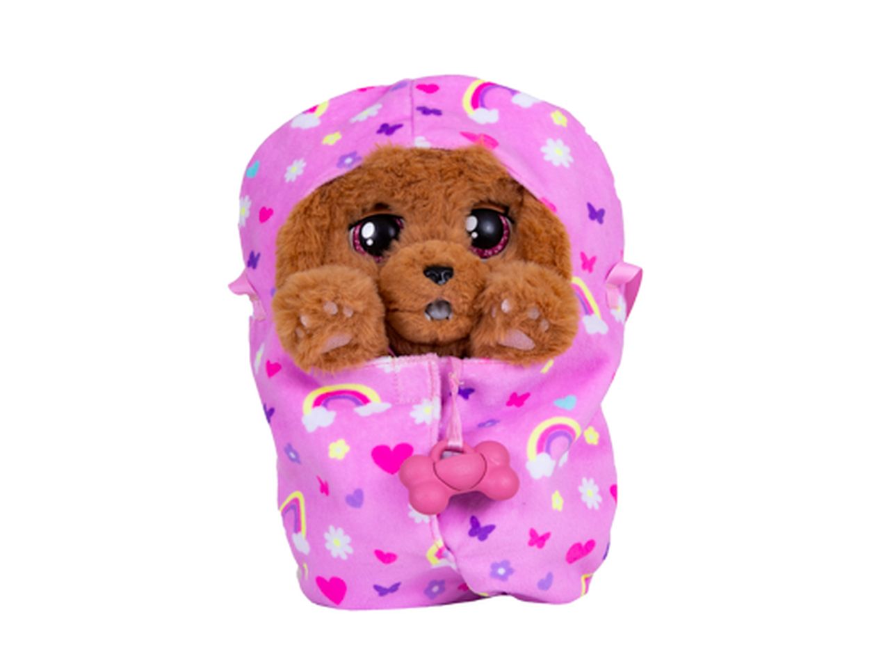 Cucciolo interattivo imc toys da bambina baby paws in 3 diversi  assortimenti - la confezione contiene un ciuccio, una culla e una  coperta-borsetta$