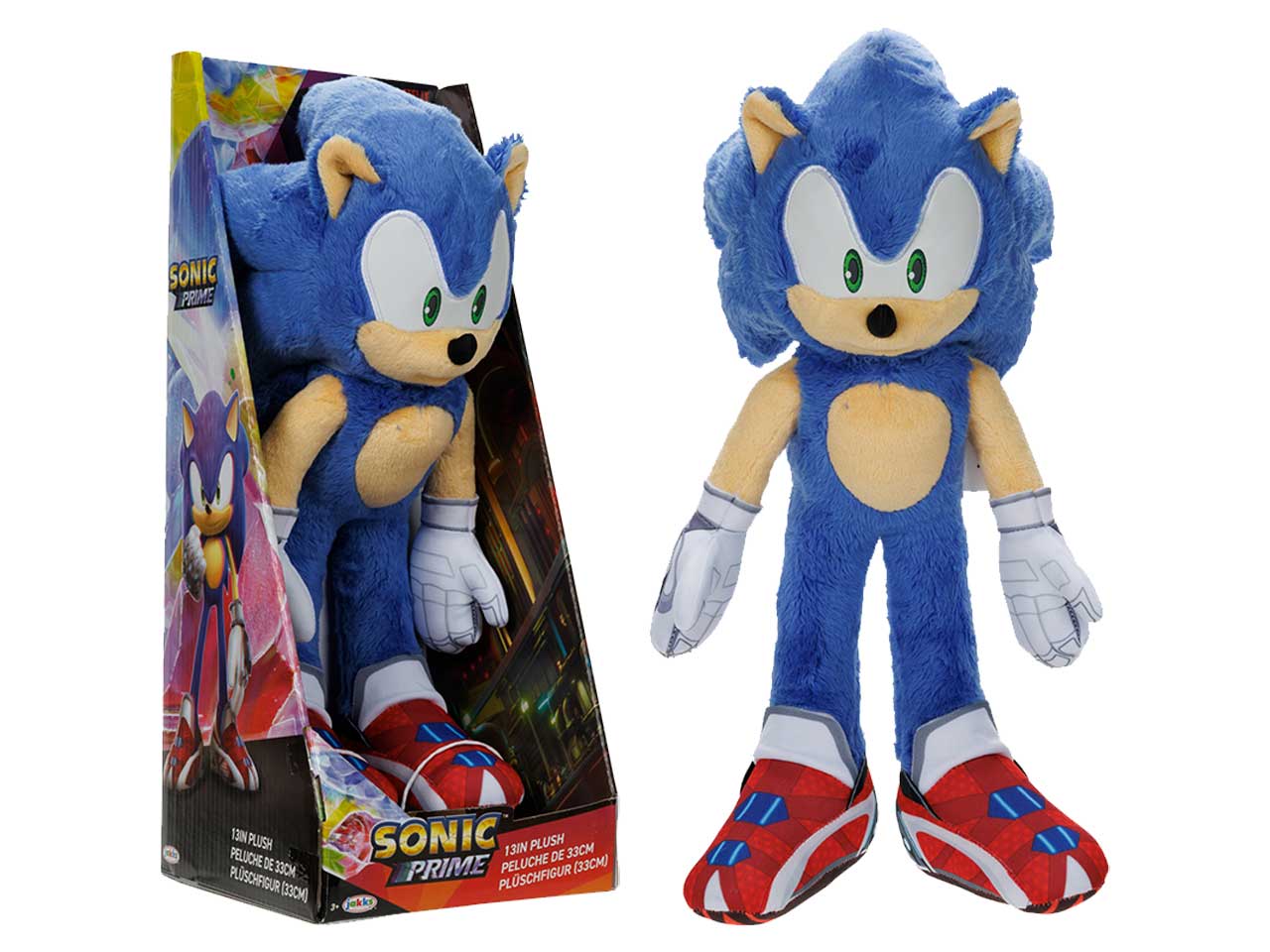 Boneco Sonic Prime Original Plush 33 Cm Importado Eua