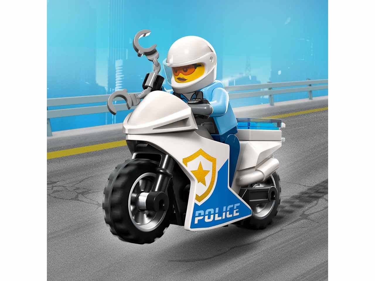 LEGO City 60392 Inseguimento sulla Moto della Polizia con Modello di Auto  da Corsa e 2