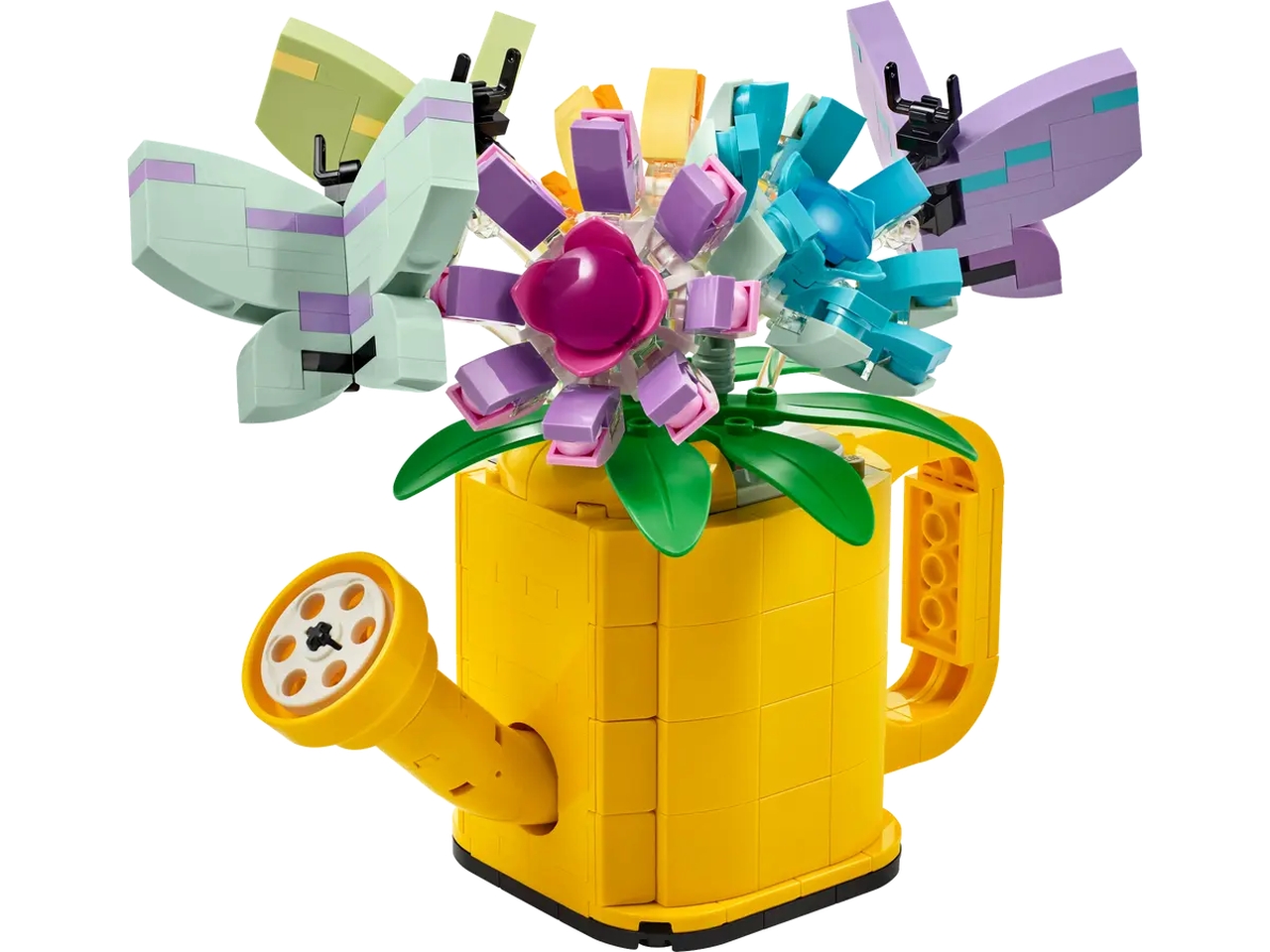 Lego creator innaffiatoio con fiori