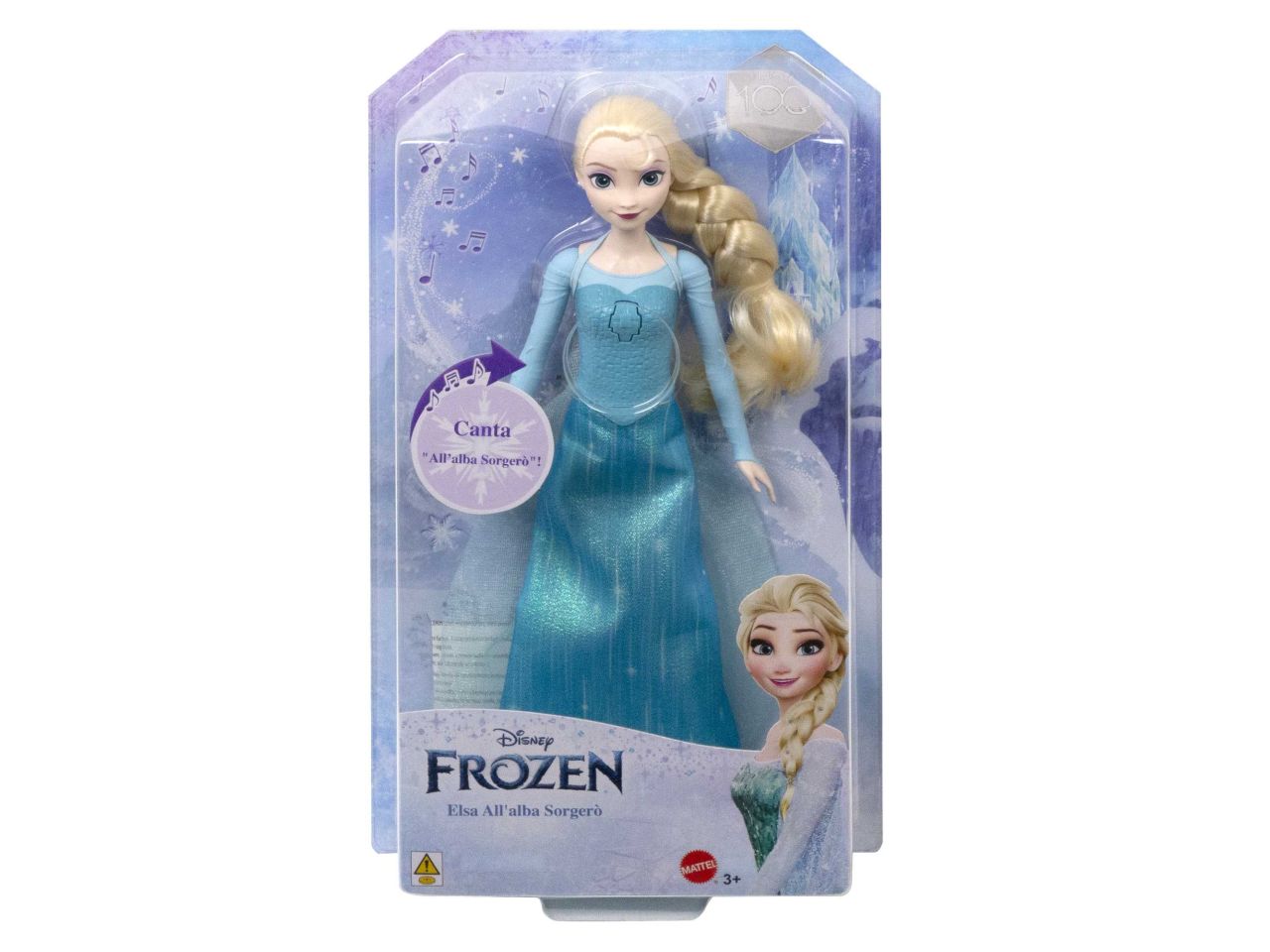 Fashion doll mattel disney frozen bambola cantante elsa all'alba