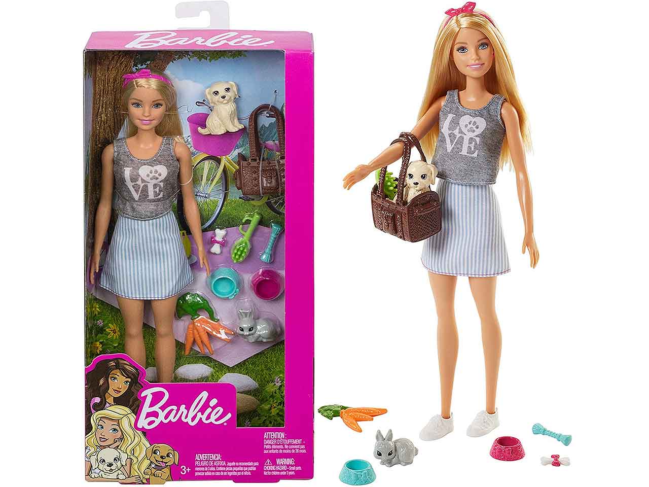 Barbie bambola cuccioli e accessori