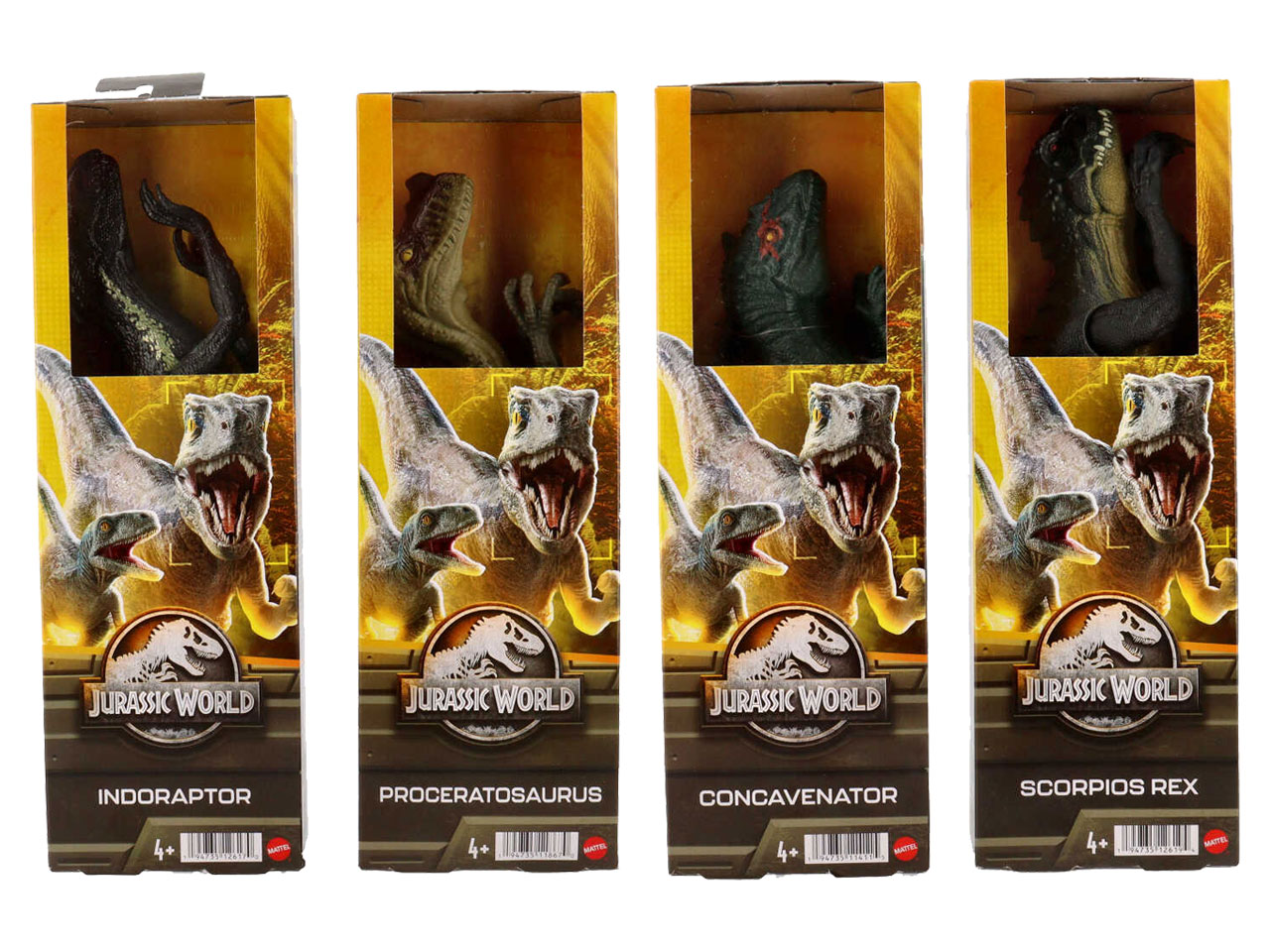 Dinosauro Jurassic World Mattel, 30 cm - 4 figure assortite