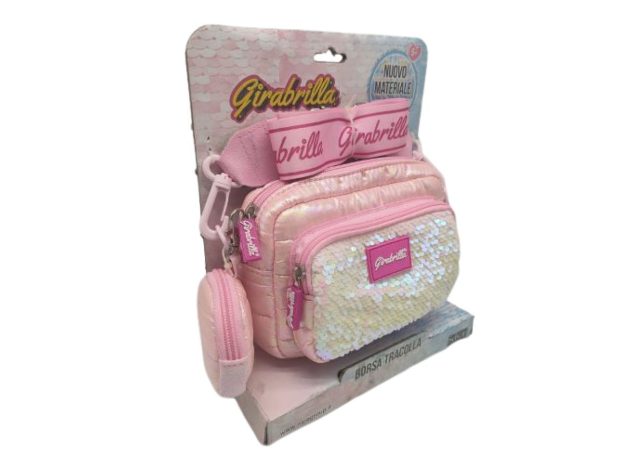 Girabrilla Borsetta Trousse Puffer e Paillettes, Set Make Up per