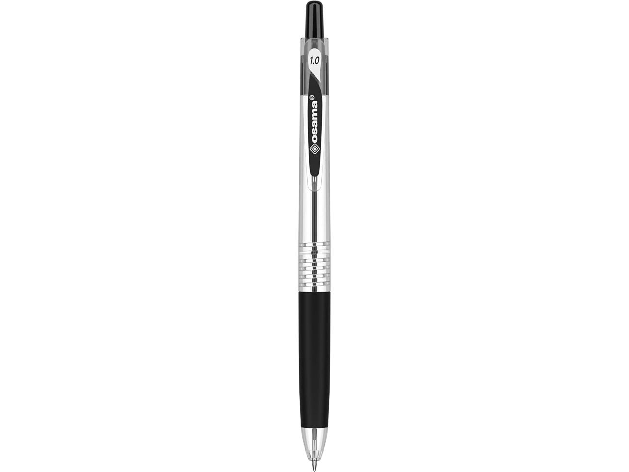 Osama penne obg sfera a scatto nera - la confezione contiene 10 penne