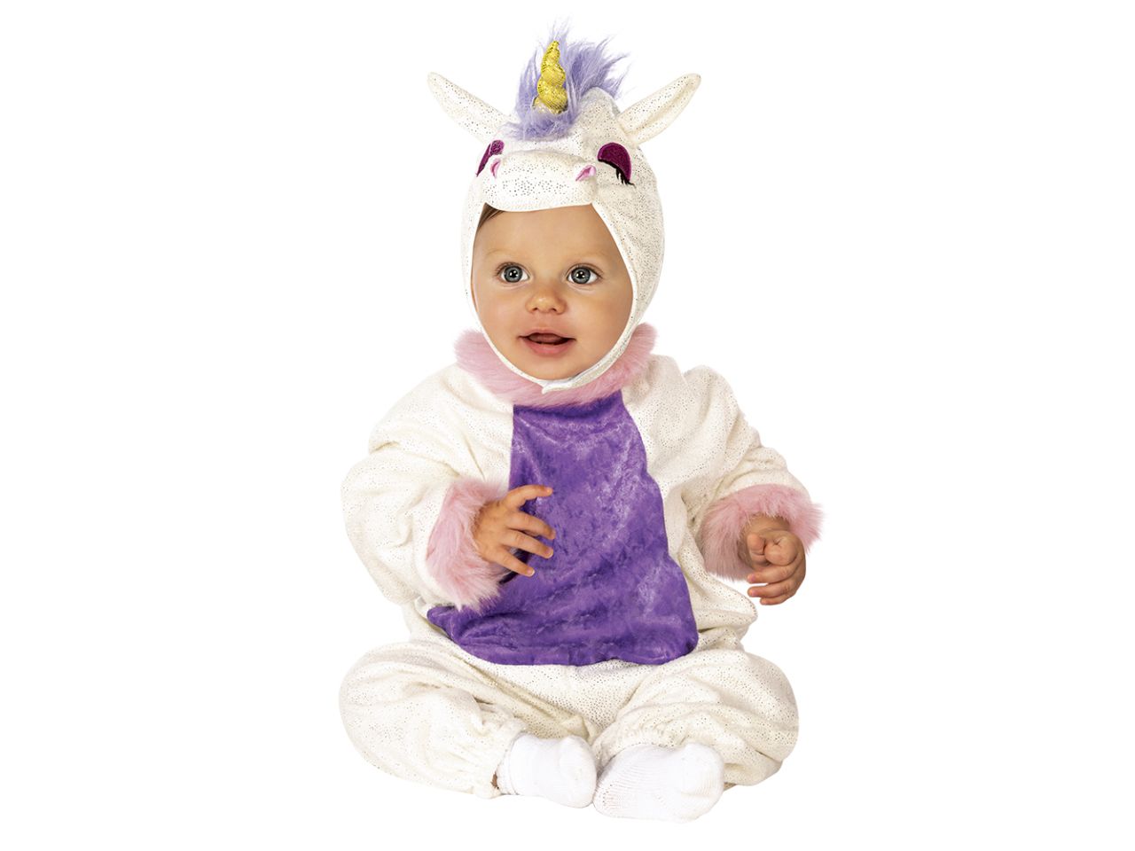 Rubies vestito unicorno taglia 1-2 anni per bambini - tuta con cappuccio