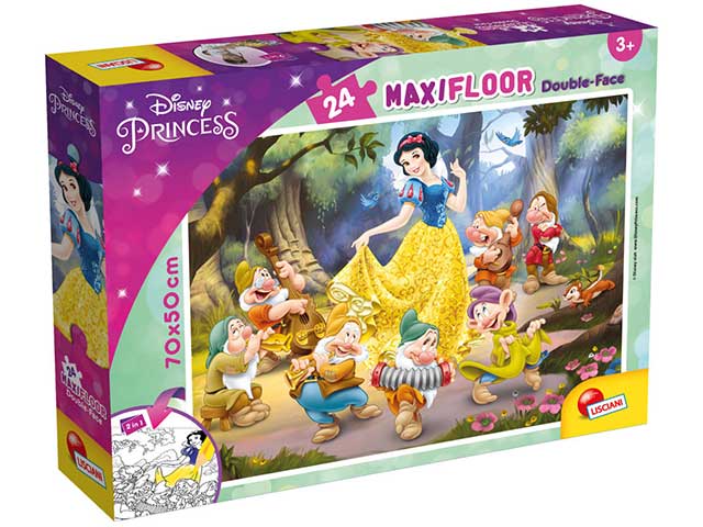 Disney Princess Puzzle 24 pezzi MaxiFloor Double Face - Lisciani