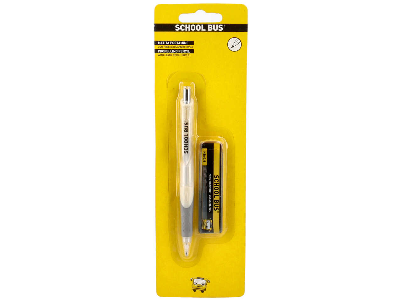 matita portamine con meccanismo a scatto, impugnatura antiscivolo e mine di  ricambio hb 0,5mm