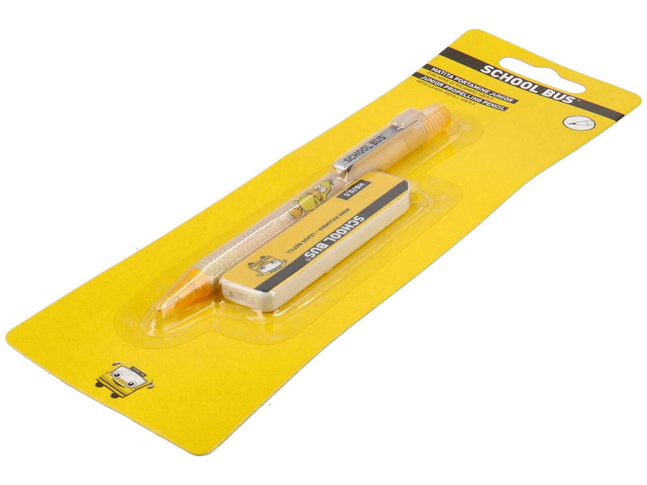 matita portamine junior con meccanismo a scatto, impugnatura antiscivolo e  mine di ricambio hb 0,5mm