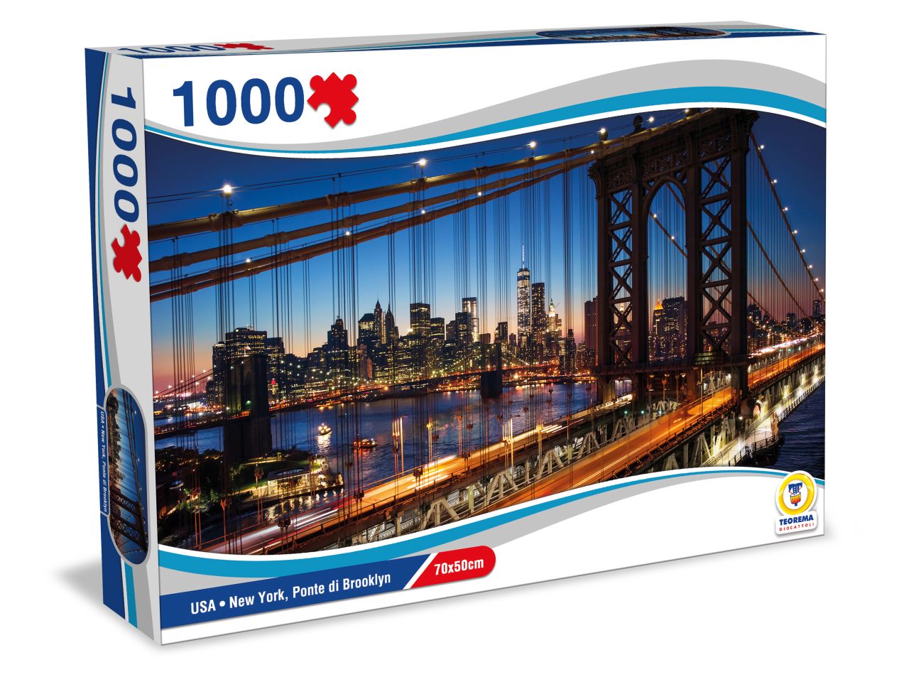 Puzzle 1000 pezzi usa - new york, ponte di brooklyn 70x50cm