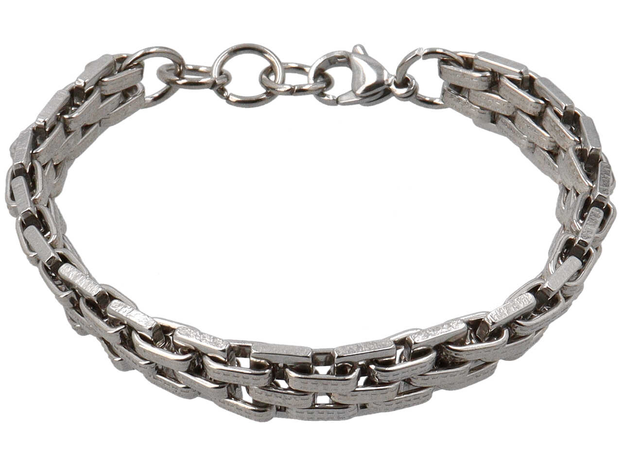 Bracciale con maglia oyster in acciaio Agrusti.eu